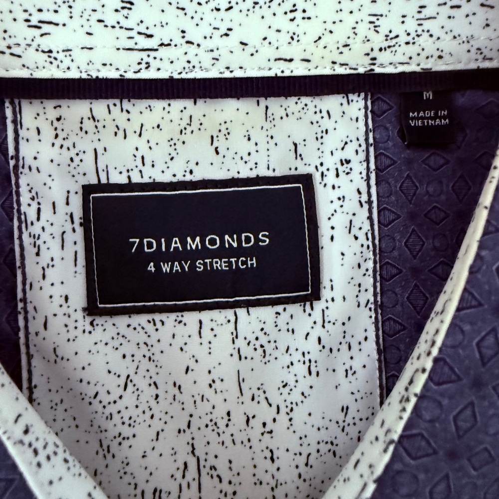 7 Diamonds 4-Way Stretch Short Sleeve Button-Down - Men’s Medium - Picture 5 of 7